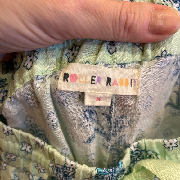 Roller Rabbit Women's Linen Pants in Mint sz M - Picture 3 of 6